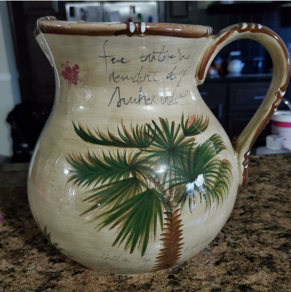 Vintage 80 oz. Bora Bora Water Pitcher - Picture 1 of 4